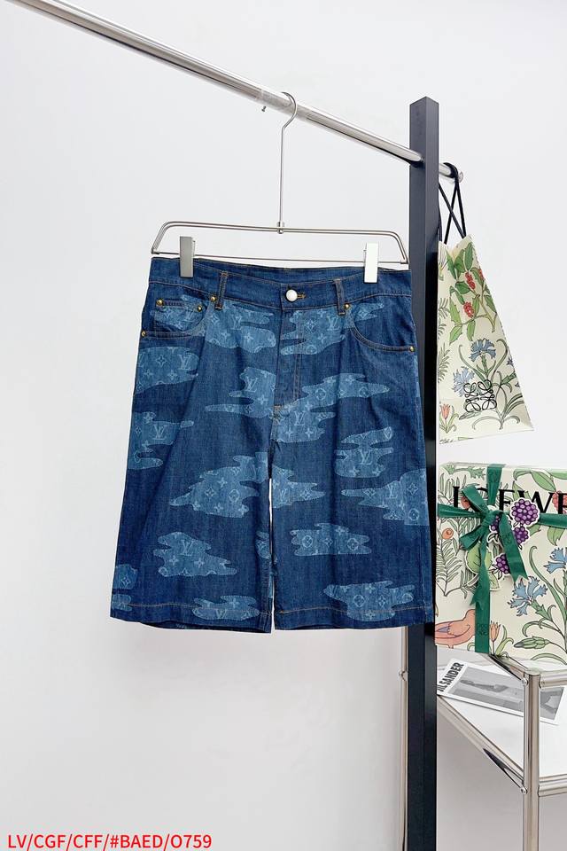Top and Pants O759 Lv Louis Vuitton x Nigo Fw25 Cloud Chambray Zippered Denim f