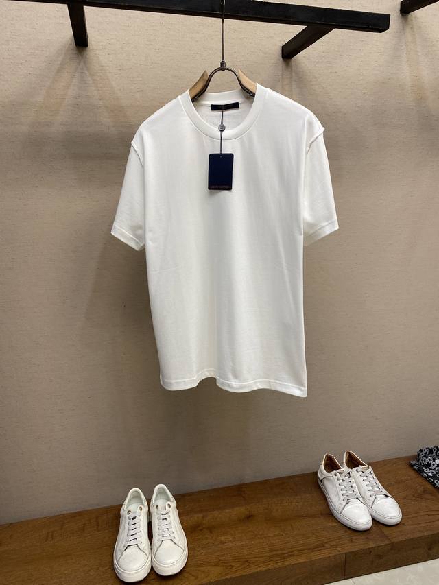 Lv, Os Loose Fit Unisex 1V Louis 20th Anniversary Classic Label Snap Short Sleev