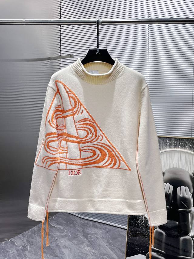 Dior's premium 2025 Early Fall new wool blend cardigan, long-sleeved, and base l