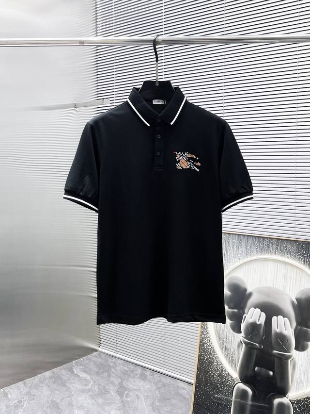Burberry's new summer 2025Ss lapel short-sleeved polo shirt, a high-end version