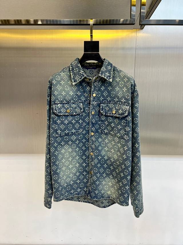LV Vuitton, 2025 Early Fall new men's denim jacket, made from imported Yb fabric