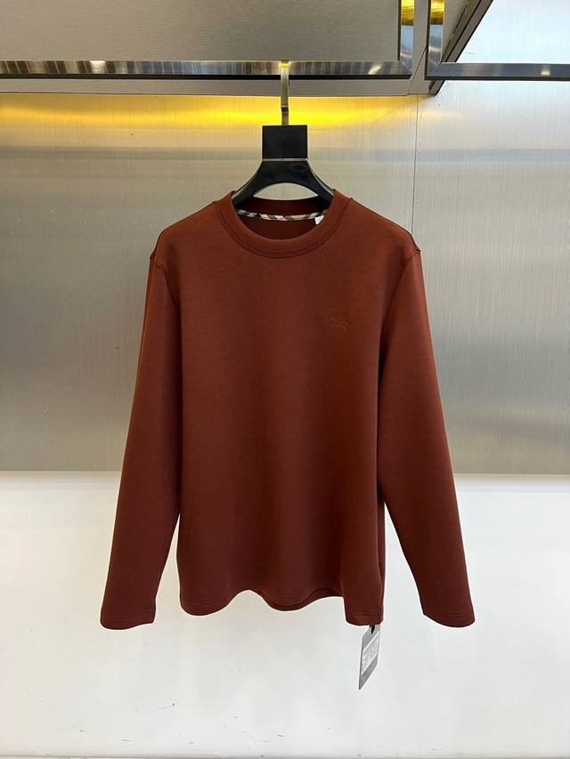 Burberry's high-quality 25S autumn/winter new mid-neck pullover long-sleeved T-s