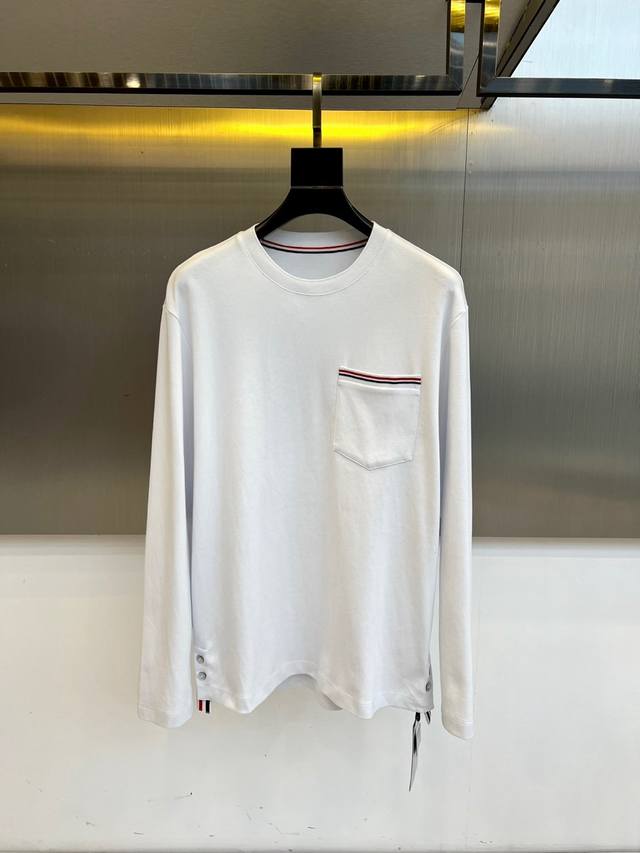 Thom Browne, high-quality 25S autumn and winter men's hoodie sweatshirt. Classic