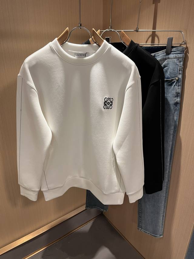 Loe*We's 2025 Fall/Winter unisex long-sleeved sweatshirt, sourced from Italy, fe