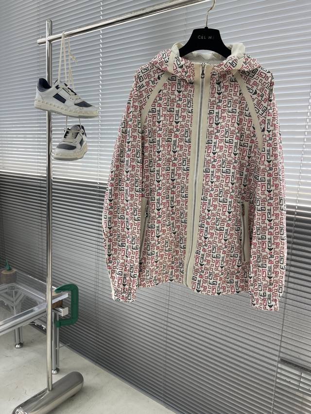 Ea Aman mud full print hooded jacket Imported fabric Custom hardware Full of det