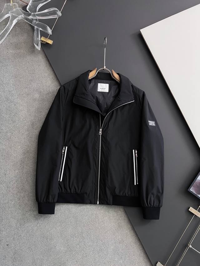 Bur* 2025 Autumn/Winter new monogram thin cotton jacket. Original 1:1 custom har