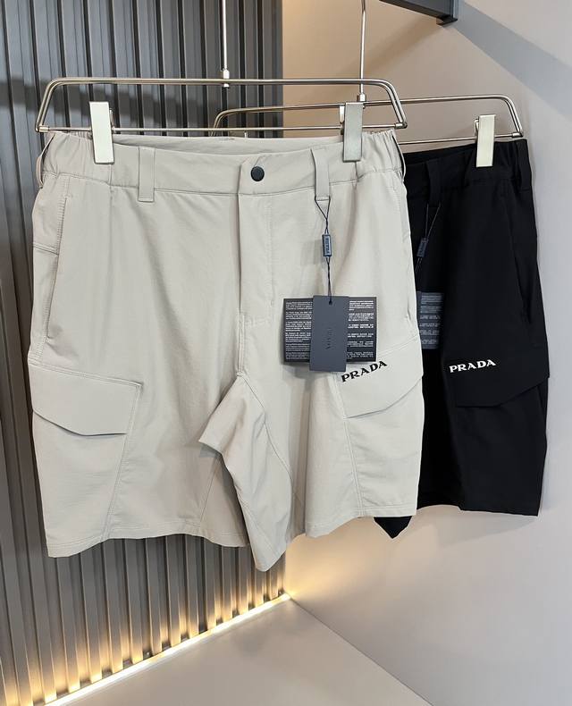 Pra*Da 2025 spring and summer new men's casual shorts, a high-end quality choice