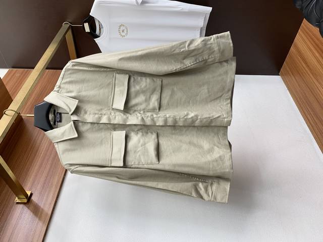 Zegna's new men's shirt jacket is crafted from custom-made, imported 100% linen