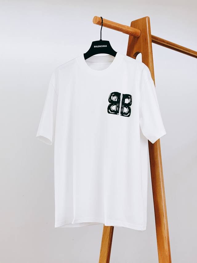 Balenciaga's 2025Ss Spring/Summer new arrival, casual printed T-shirt. The clas