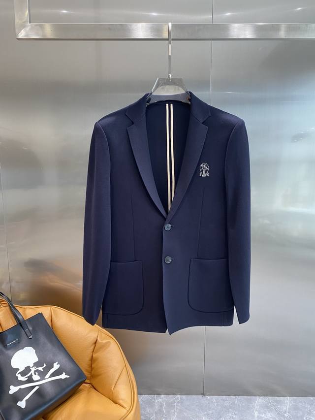 Bruejia 25Fw New Fall Men's Business Casual Knitted Wool Blazer. is a high-end,