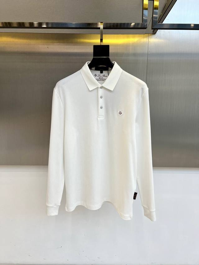 Loro Piana-Lp, Fall/Winter 25! Men's long-sleeved polo shirt with pockets and a