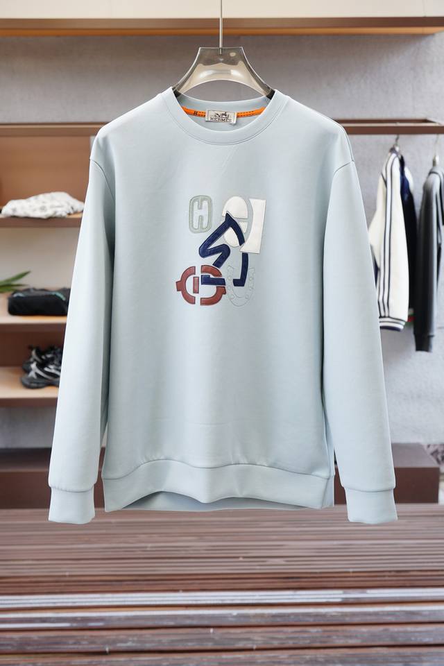 Hermes-2025 early autumn new sweatshirt, high quality, top version trading compa