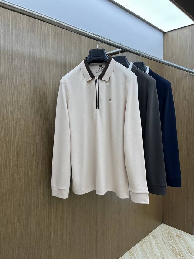 Autumn/Winter Aj 2540 new men's logo short-sleeved polo shirt, continuing the cl