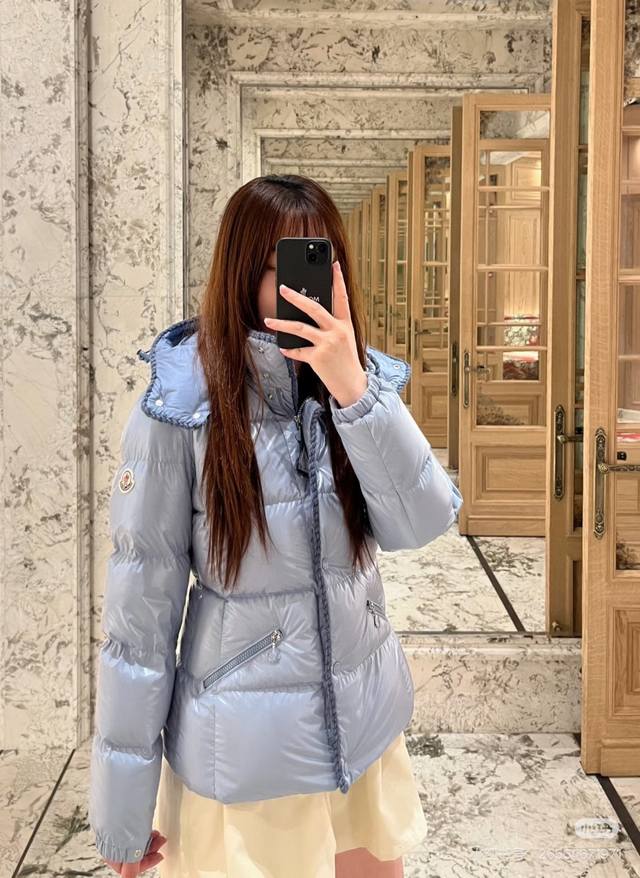 Women's Monogram small waist down jacket upper body effect picture ~ Fjx DDD
