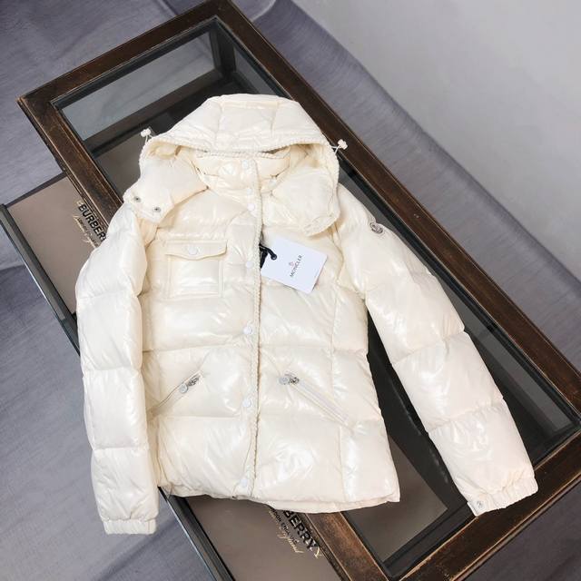 Women's Mon*Cler 25 latest autumn and winter model slim waist hooded down jacket