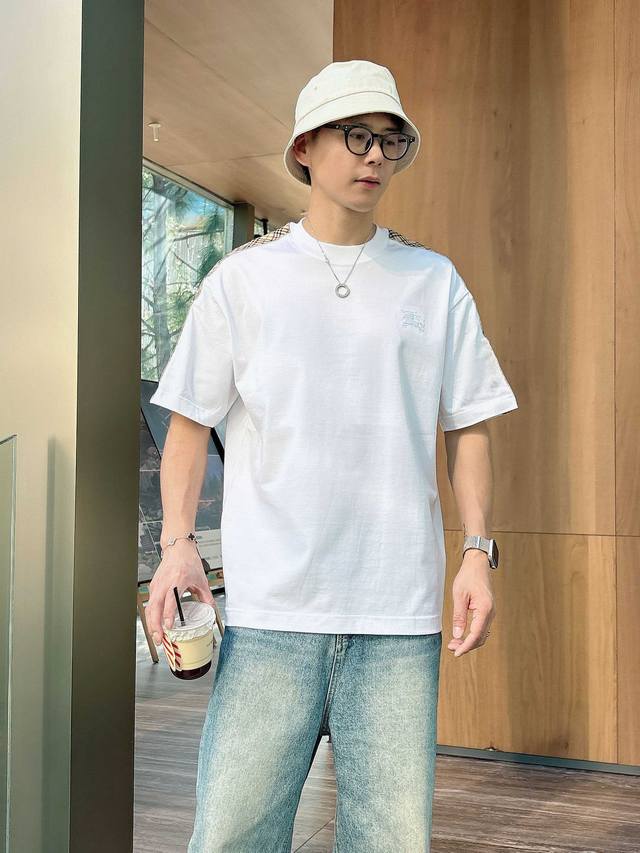 Burberry's 2025 Spring/Summer new arrivals! High-end custom short-sleeved, round