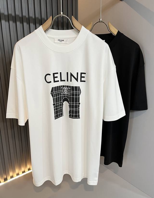 Celin* Celin's 2025 Spring/Summer new stylish casual round neck short-sleeved T-
