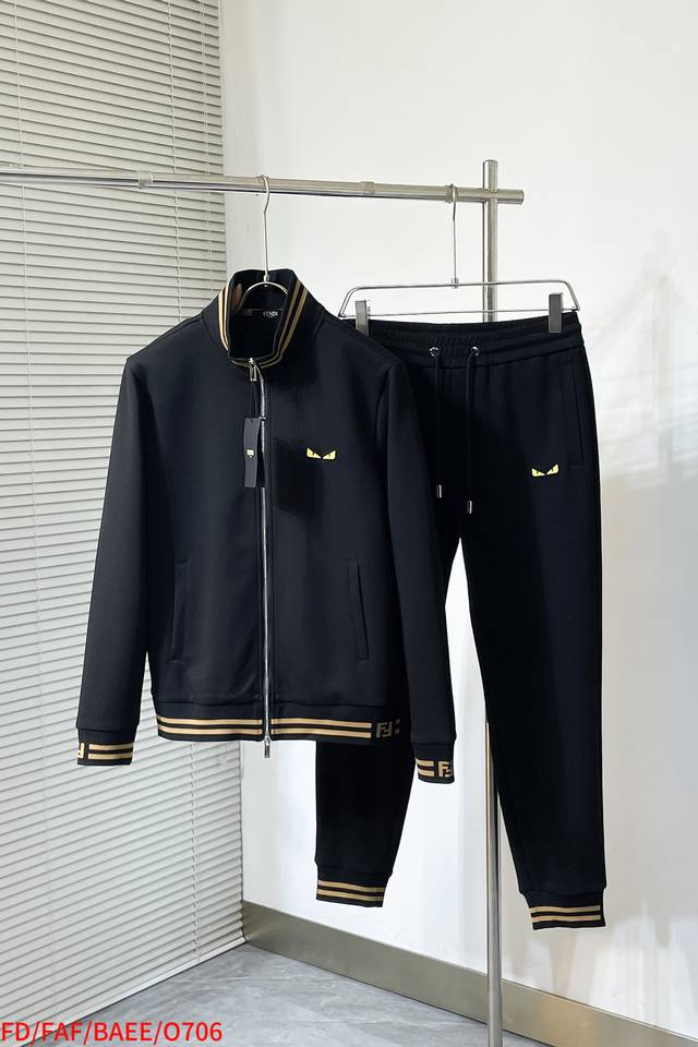 O706 Fd Fendi 2025 Early Autumn New Original Men's Casual Zipper Fashionable and