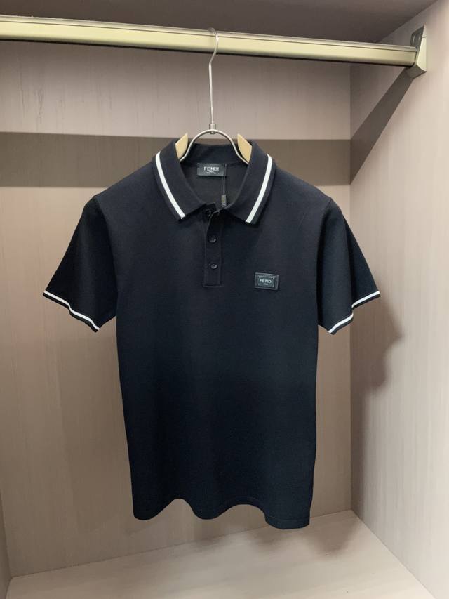Fd 2025Ss new men's knitted short-sleeved shirt for fall and winter! Exclusively