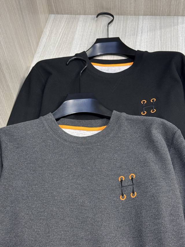 Model Hs209#, the latest 2025 Fall/Winter men's cashmere crewneck sweatshirt fe