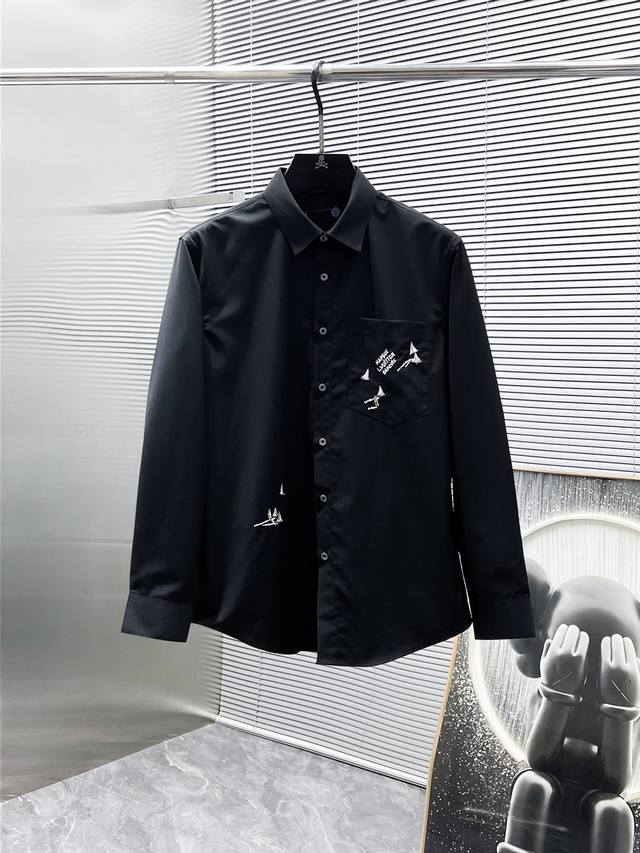 Louis Vuitton Lv 2025Ss new men's long-sleeved shirt, a high-end version! Custom