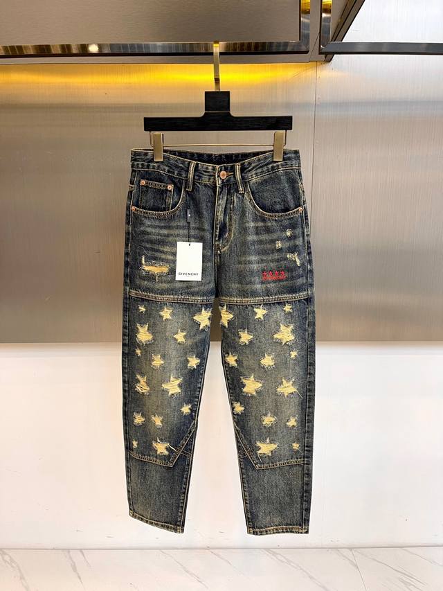 Givenchy, Fall/Winter 2025 Men's Denim Collection. Deep indigo denim transforms