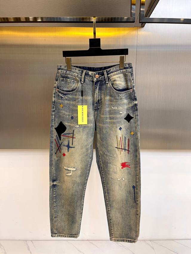 Burberry's Fall/Winter 2025 Art Denim jeans deconstruct the iconic Burberry chec