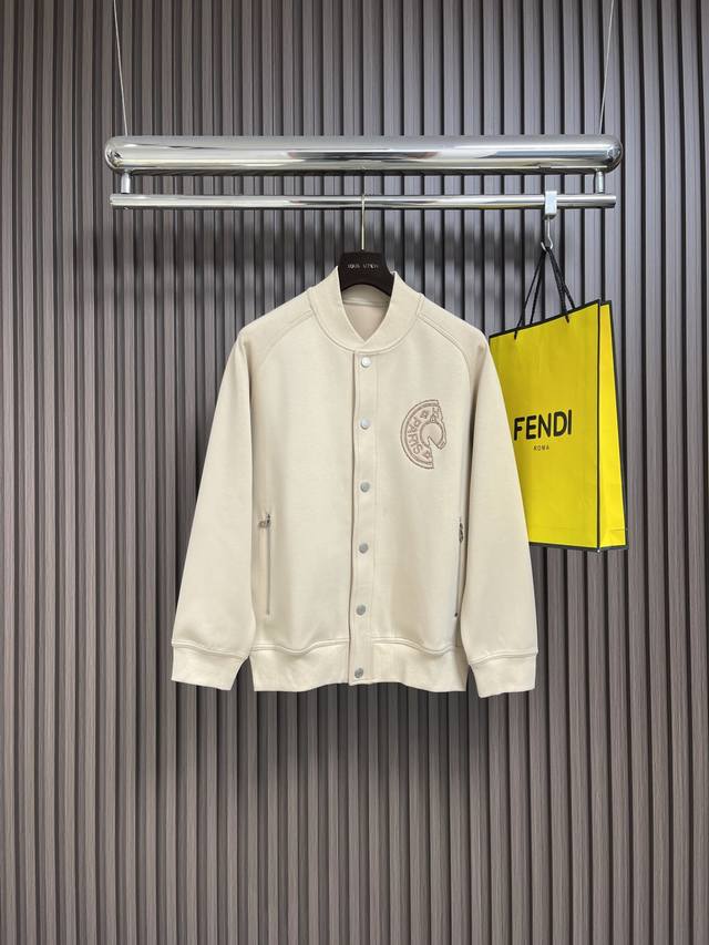 Hermes Jeu D'adresse leather logo embroidered, drop-shoulder casual jacket. Full