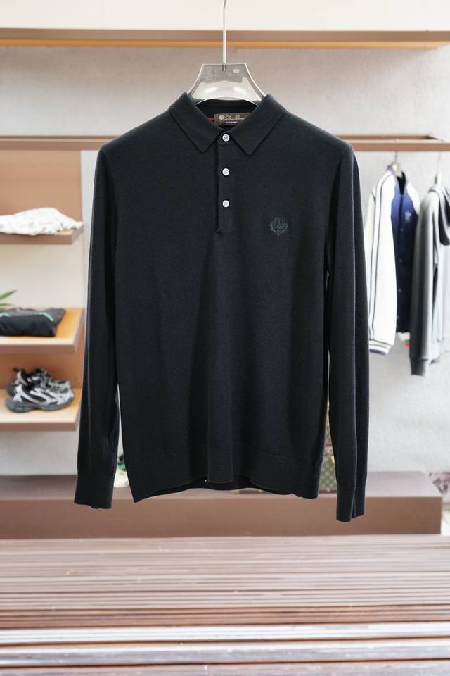 Lp2025 Autumn/Winter New Polo Neck Sweater Made of a special blended wool materi