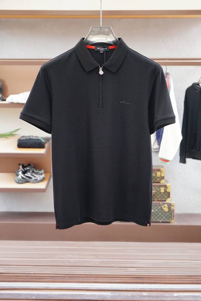 Kiton-2025 Spring/Summer Collection New arrival: the Men's Logo Short-Sleeve Pol