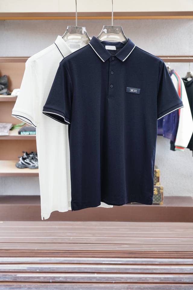 Dior 2025Ss summer new logo men's lapel polo shirt! A classic business men's sty