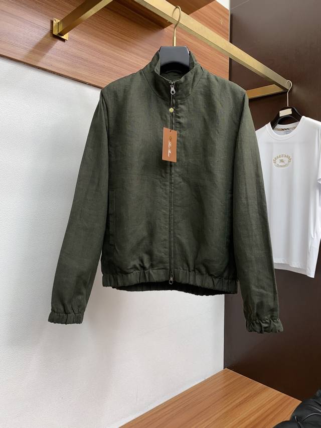 Lp Loro Piana 25 new autumn and winter linen bomber jacket, this jacket is made