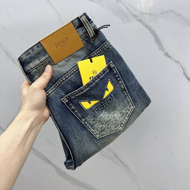 Fendi high-end custom jeans, the latest 2025 early autumn jeans are available at