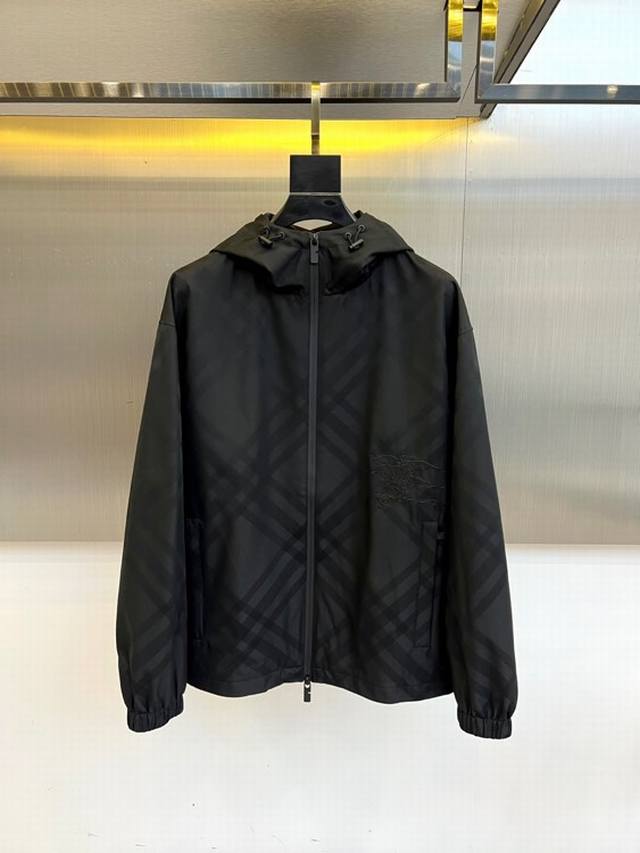 Bur Burberry, 25Fw new diamond-patterned men's hooded long-sleeved quilted jacke