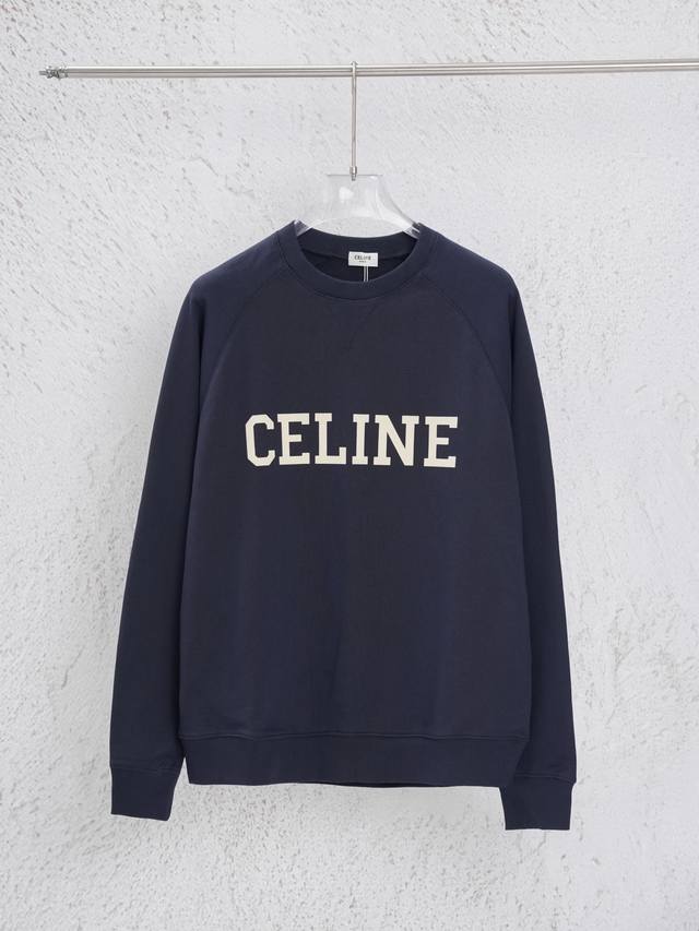 Celine Celine 2025 Early Fall Navy Blue Sweatshirt, a textbook example of minima