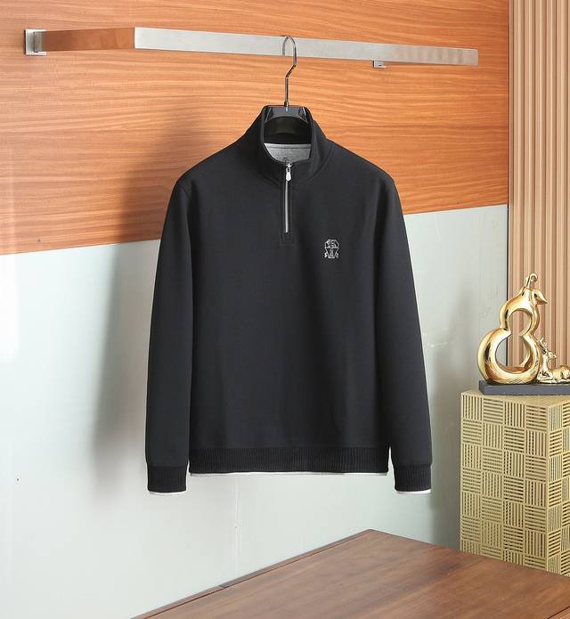 Brun* Cuci*Li's recommendation! This cashmere blend zippered, half-high collar s