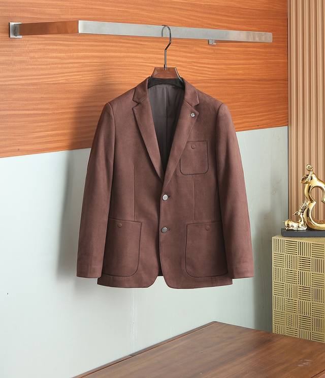 New2025 Lp's new autumn/winter men's business casual suede blazer, produced by a