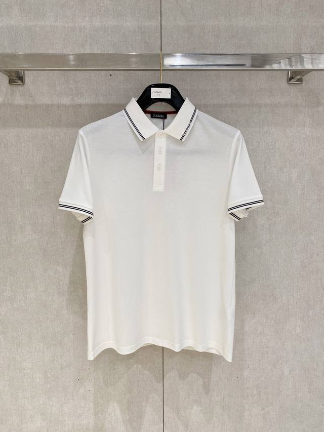 New Arrival: Ermenegildo Zegna 2025Ss Summer Men's Logo Lapel Polo Shirt! A cla