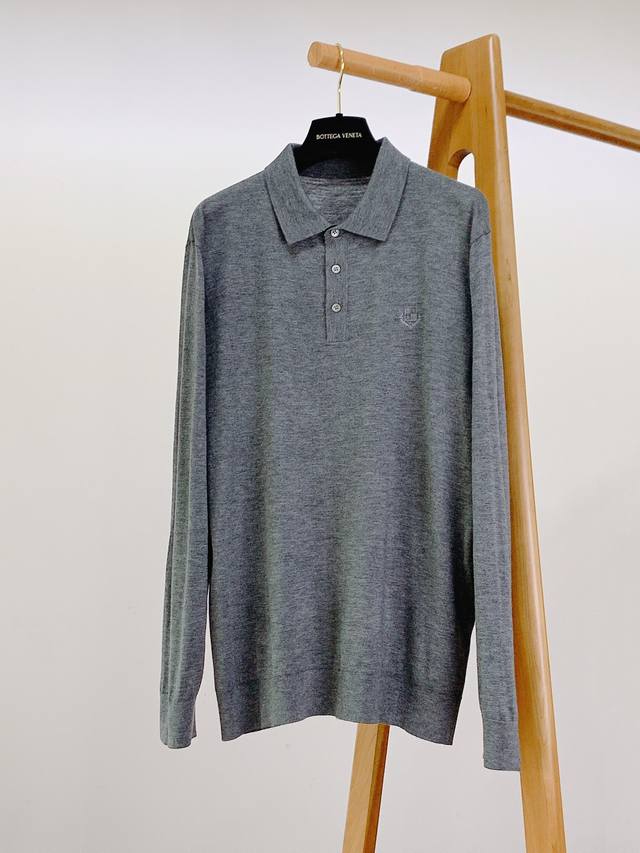 Loropiana L.P2580Fw Early Fall New Arrival Lp Men's Long-Sleeved Knit Base Shirt