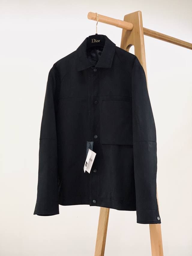 Dior Homme black suede jacket. A top-tier channel item, this high-end piece is p