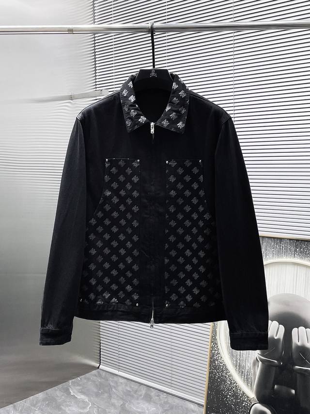Amiri's new 2025 lapel denim jacket, a high-end version! Custom-made fabric is b