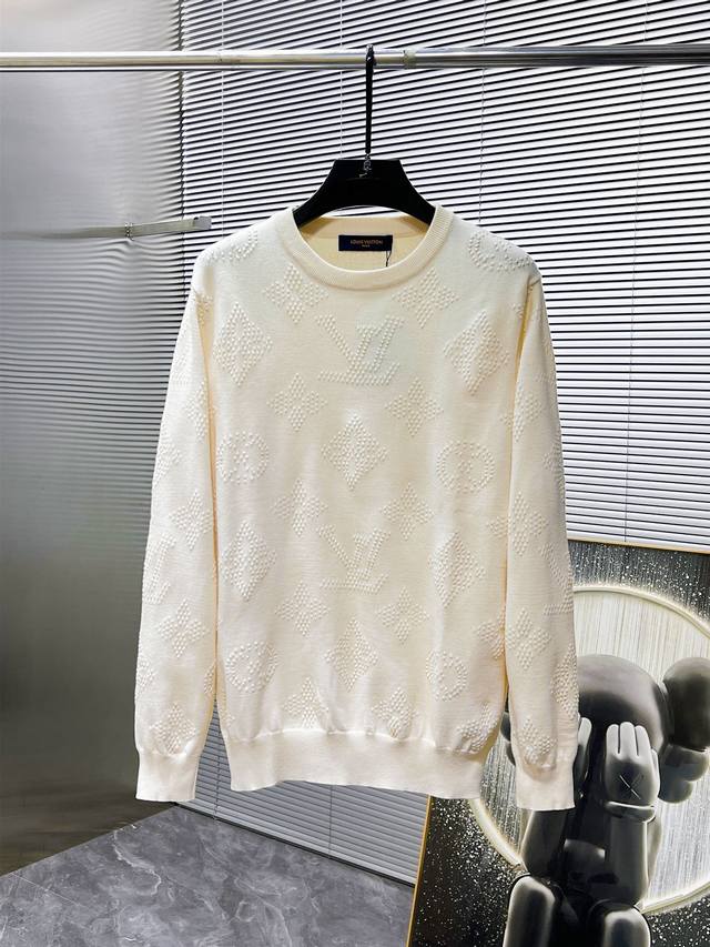 Louis Vuitton Lv Premium Edition 2025Ss New Wool Blend Crewneck Long-Sleeved Ca