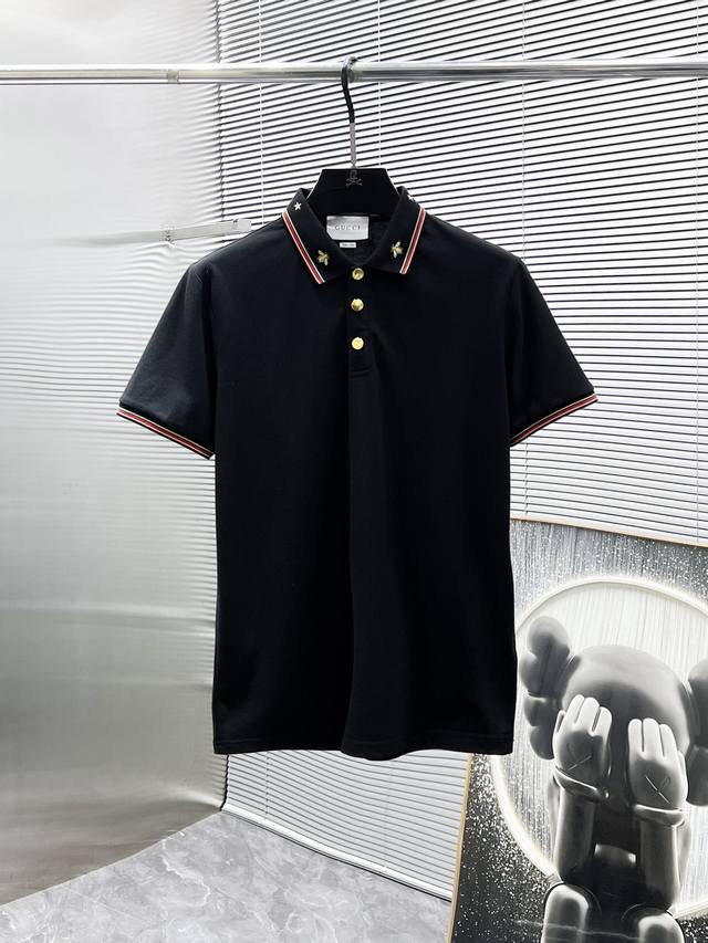 Gucci's new summer 2025 short-sleeved lapel polo shirt, a high-end model! Custom