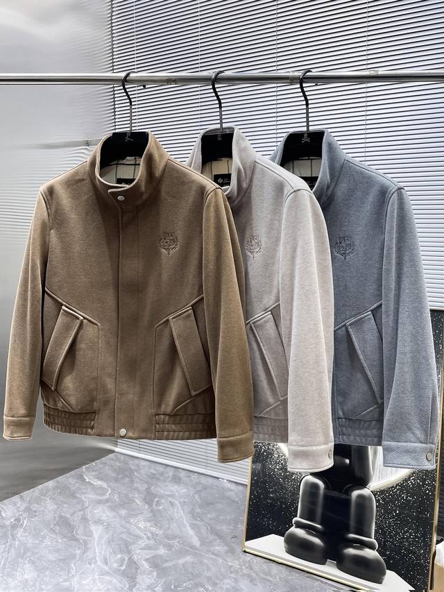 Lp 2610 new stand-up collar jacket, a high-end version! Custom-made fabric is br