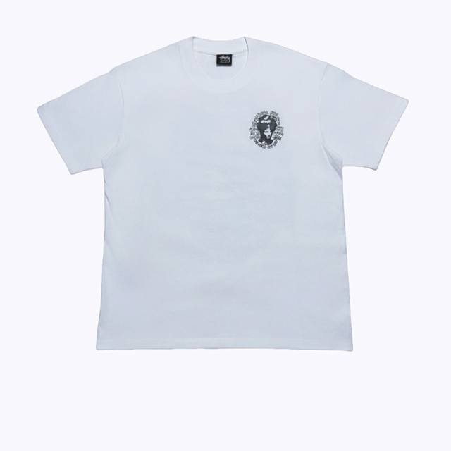 S239# White background Stussy Ss24 letter print short-sleeved T-shirt, unisex st