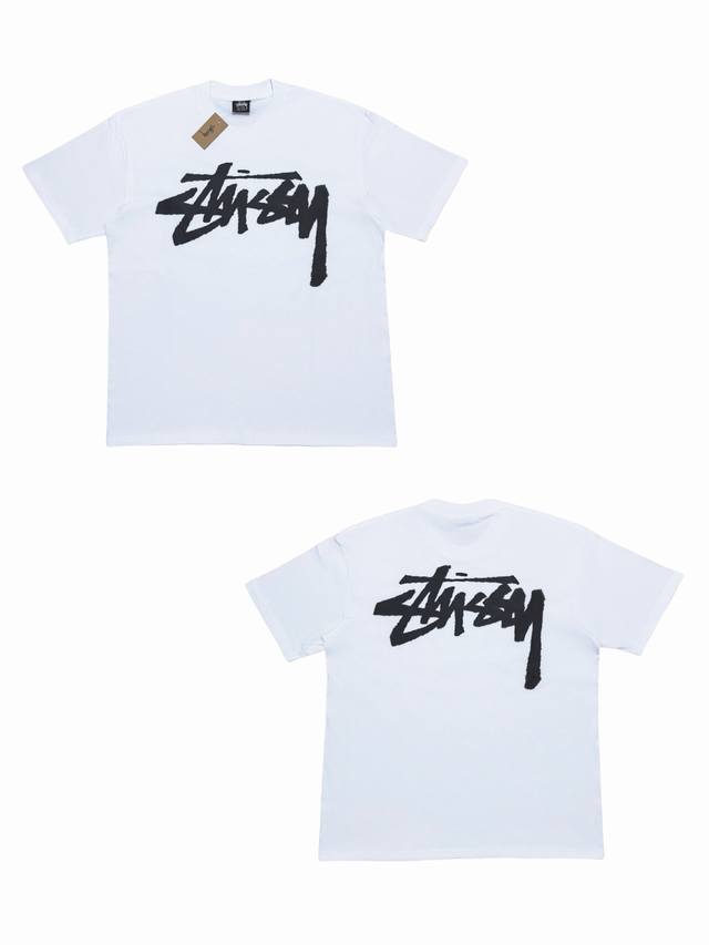 S285# Stussy Fw23 Dizzy Stock Tee Dizzy Phantom Print Round Neck Short Sleeve T-