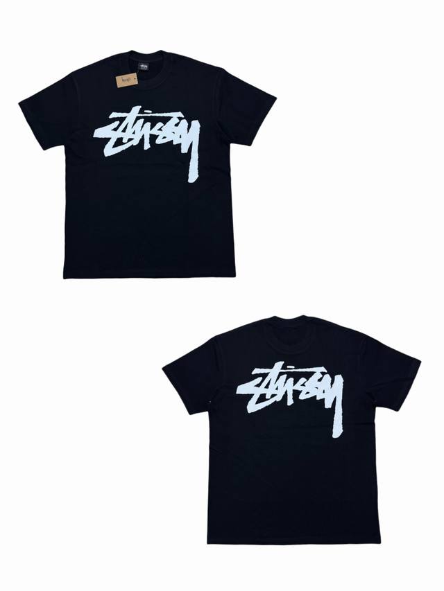 S284# Stussy Fw23 Dizzy Stock Tee Dizzy Phantom Print Round Neck Short Sleeve T-