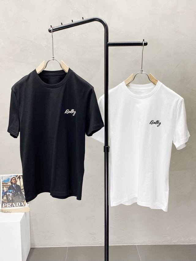 Bally exclusive new original men's casual short-sleeved shirt, high-end version,