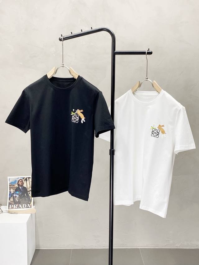 Loewe exclusive new original men's casual short-sleeved shirt, high-end version,