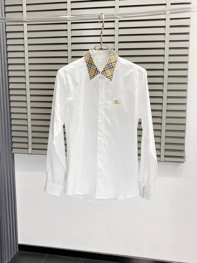 Burberry exclusive new original men's casual shirt, high-end version, fashionabl
